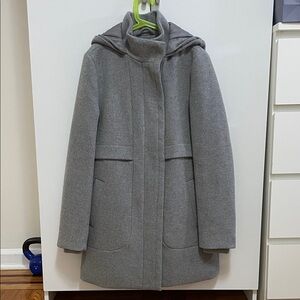 RW&CO Grey hooded wool coat S/P New